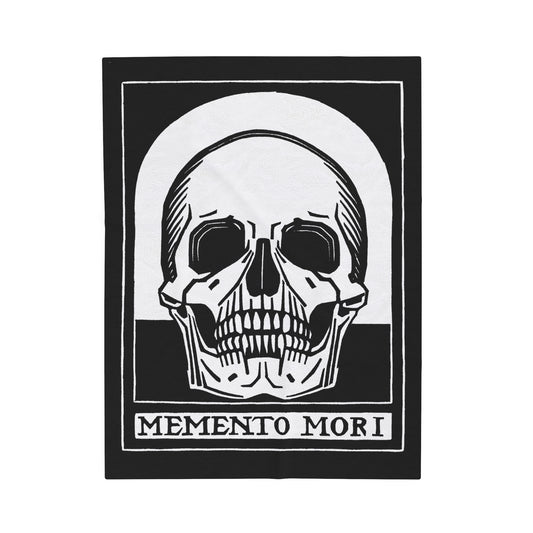 Memento Mori Velveteen Plush Blanket