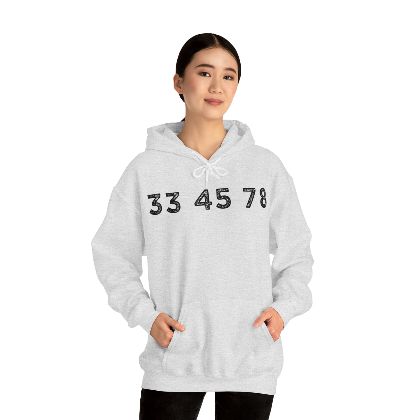 33 45 78 Turntable RPM Unisex Hooded Sweatshirt