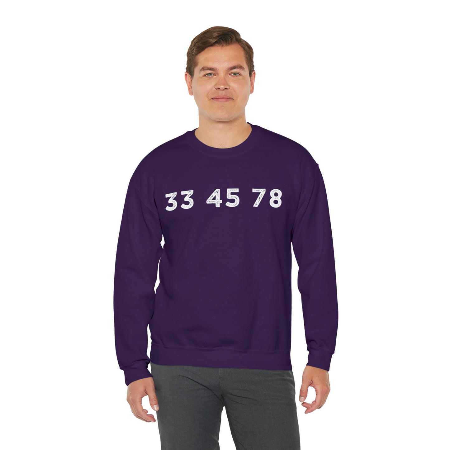 33 45 78 Turntable RPM Unisex Crewneck Sweatshirt