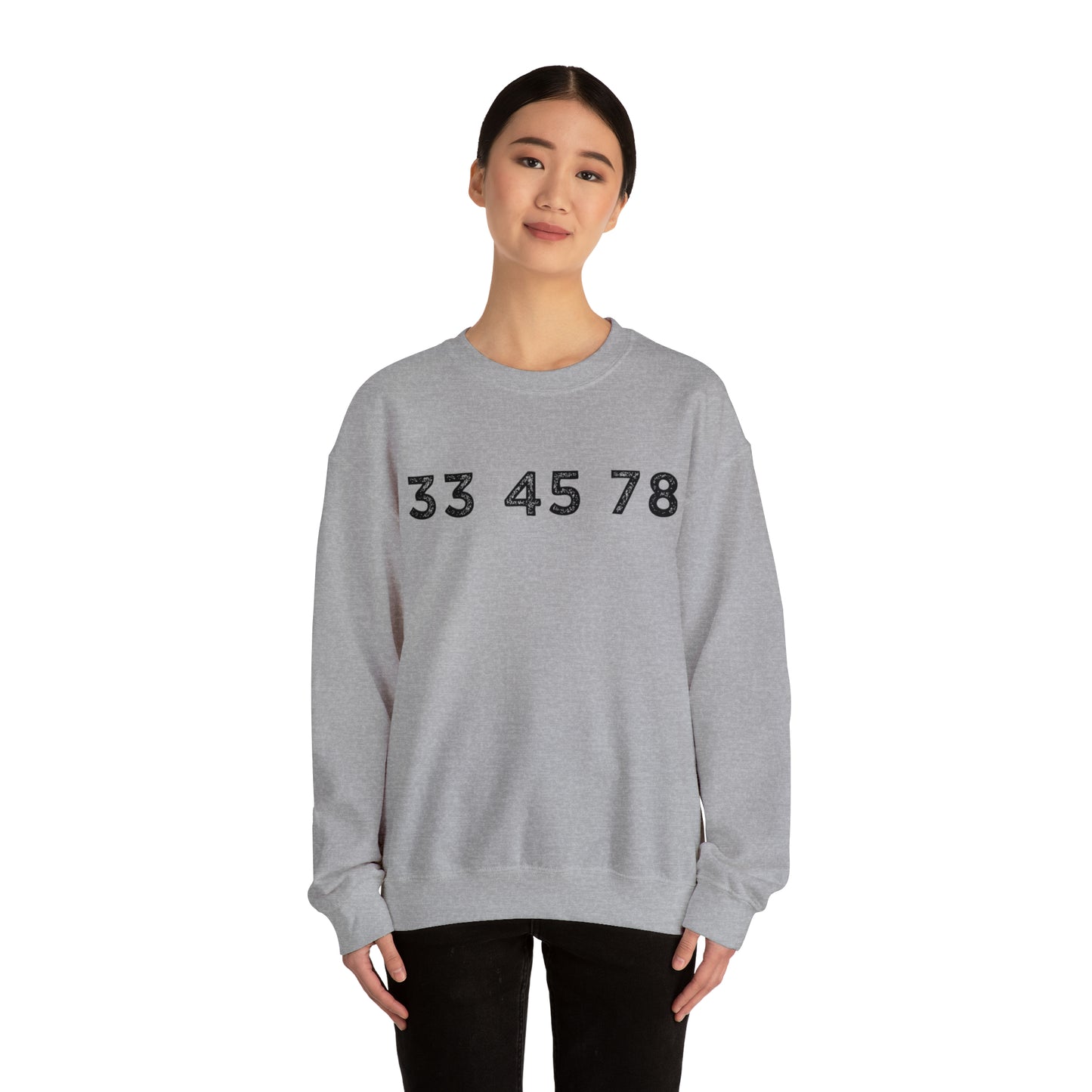 33 45 78 Turntable RPM Unisex Crewneck Sweatshirt