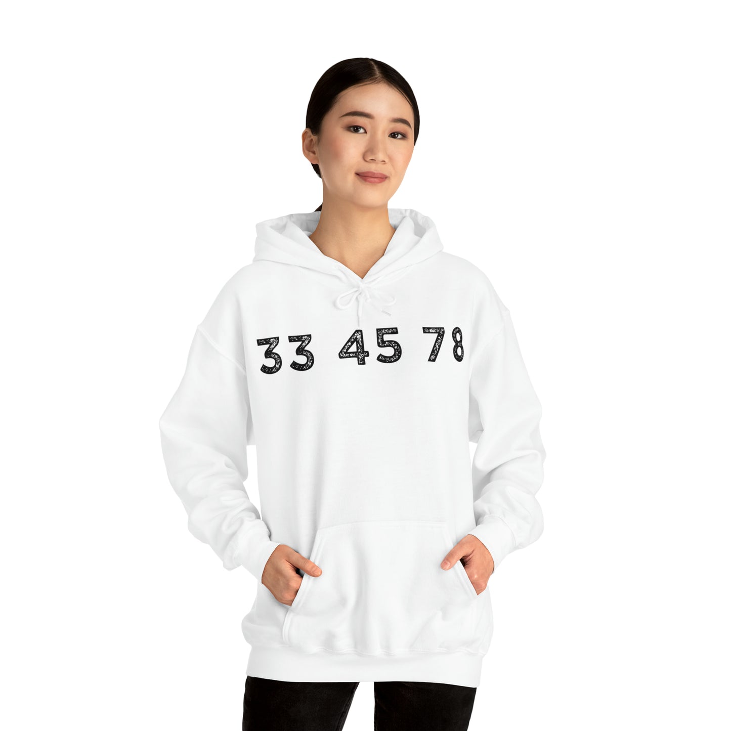 33 45 78 Turntable RPM Unisex Hooded Sweatshirt