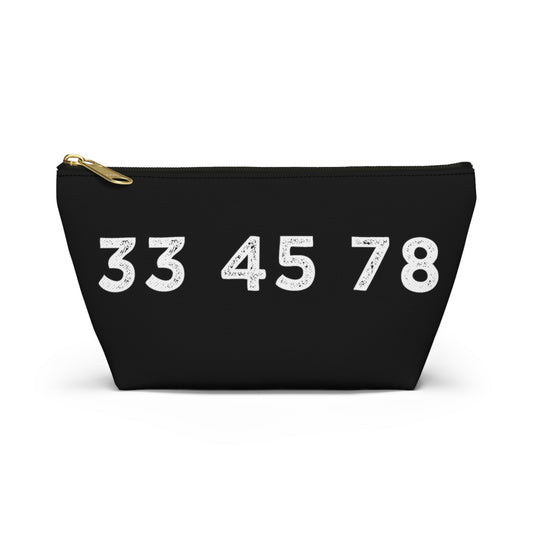 33 45 78 Turntable RPM Zipper Pouch