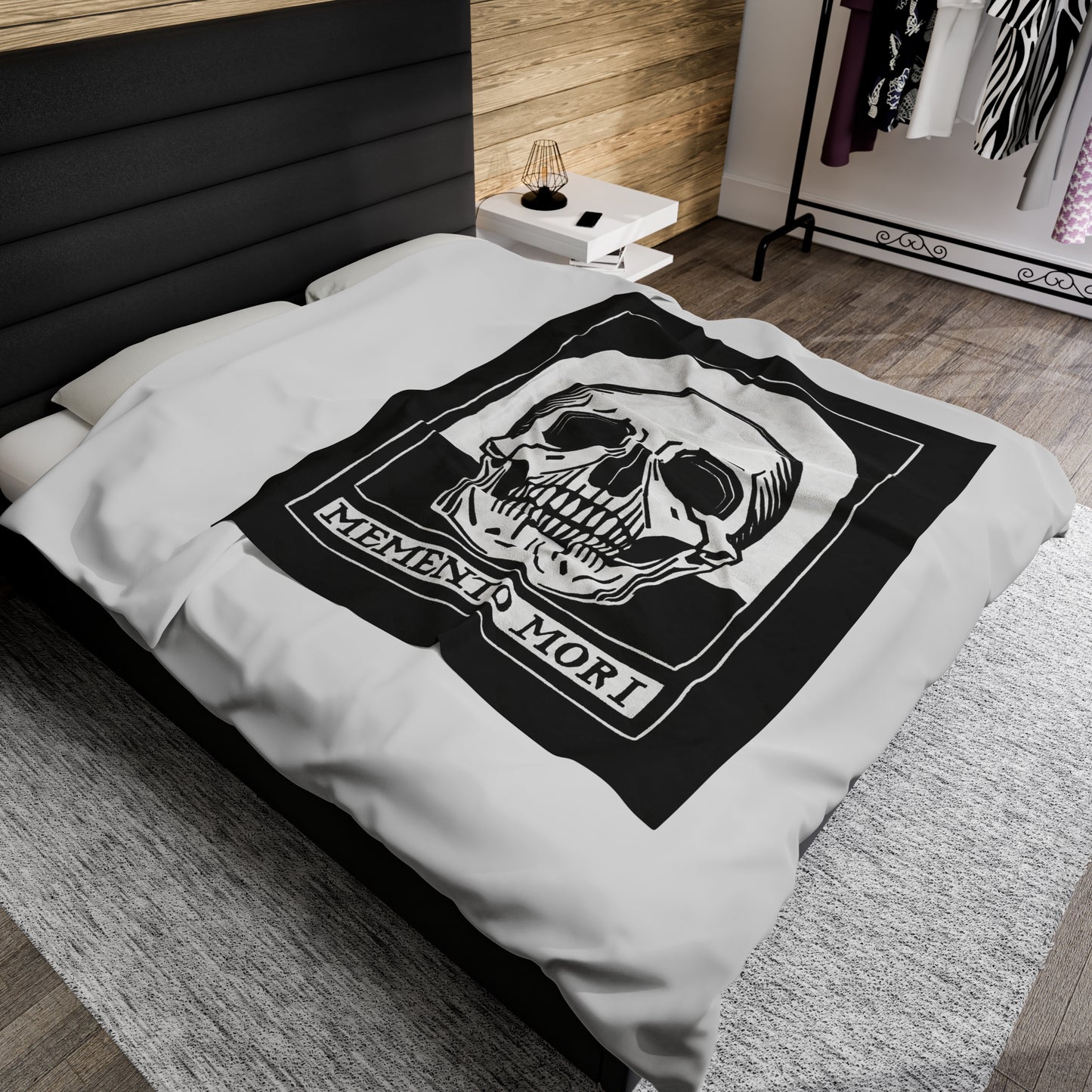 Memento Mori Velveteen Plush Blanket