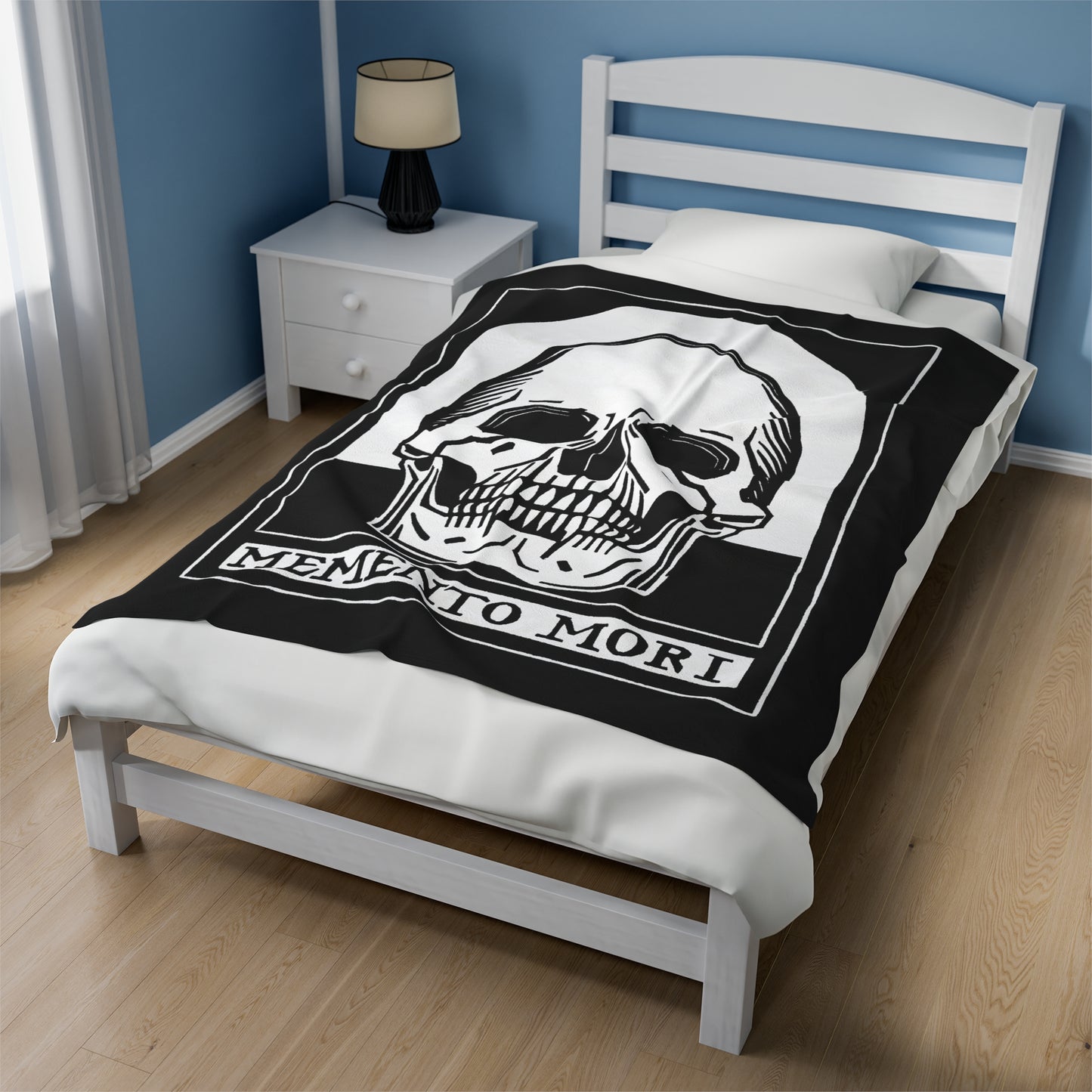 Memento Mori Velveteen Plush Blanket