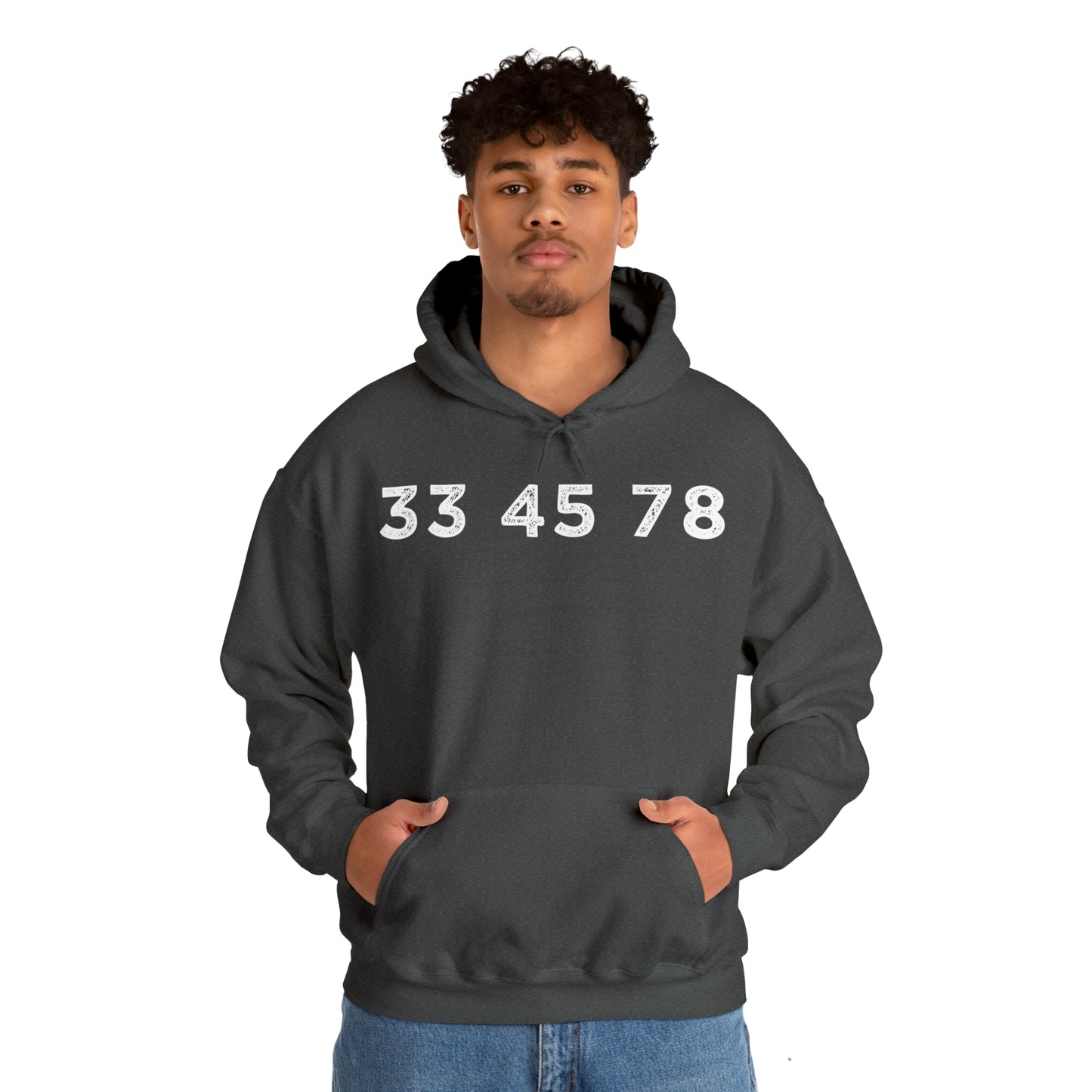 33 45 78 Turntable RPM Unisex Hooded Sweatshirt