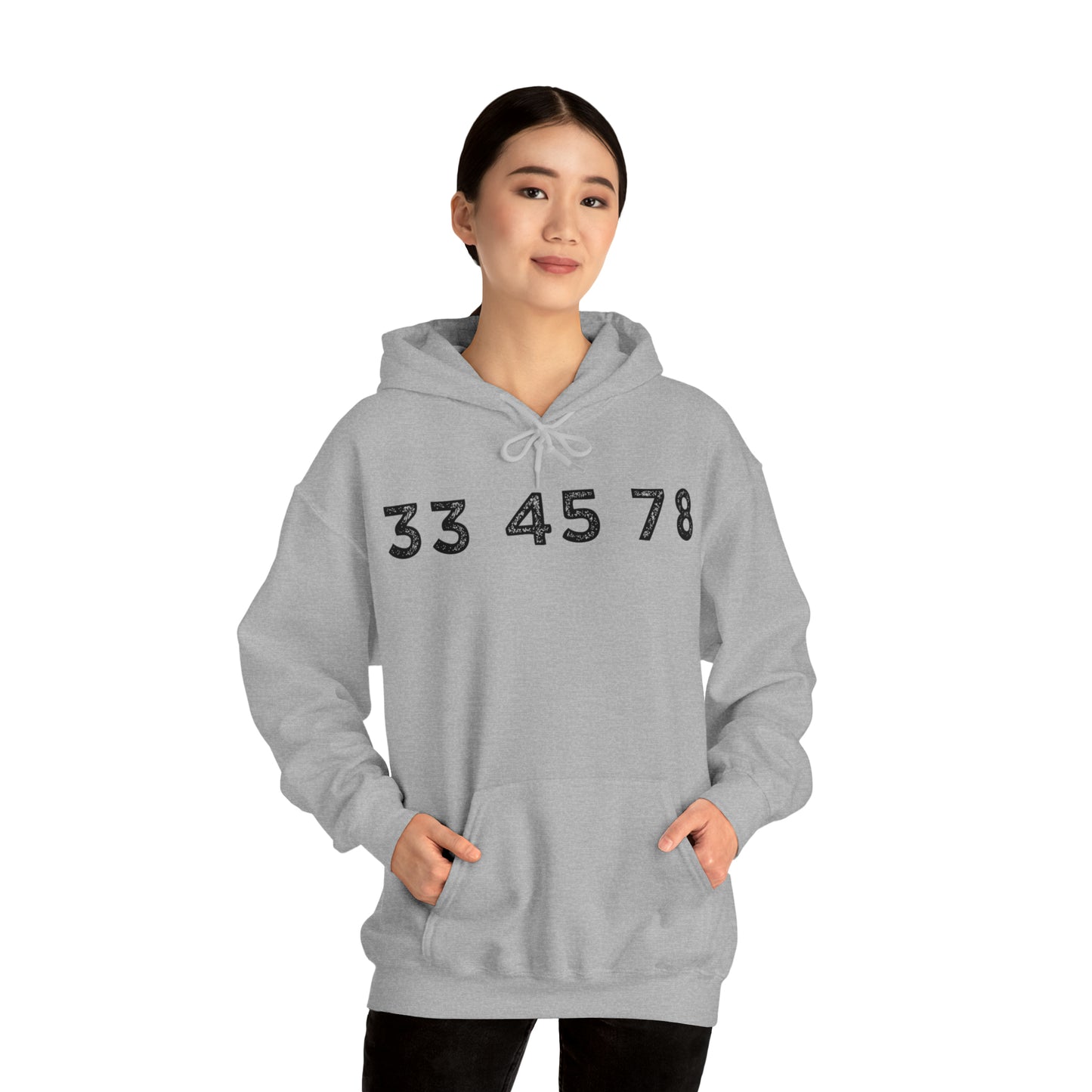 33 45 78 Turntable RPM Unisex Hooded Sweatshirt