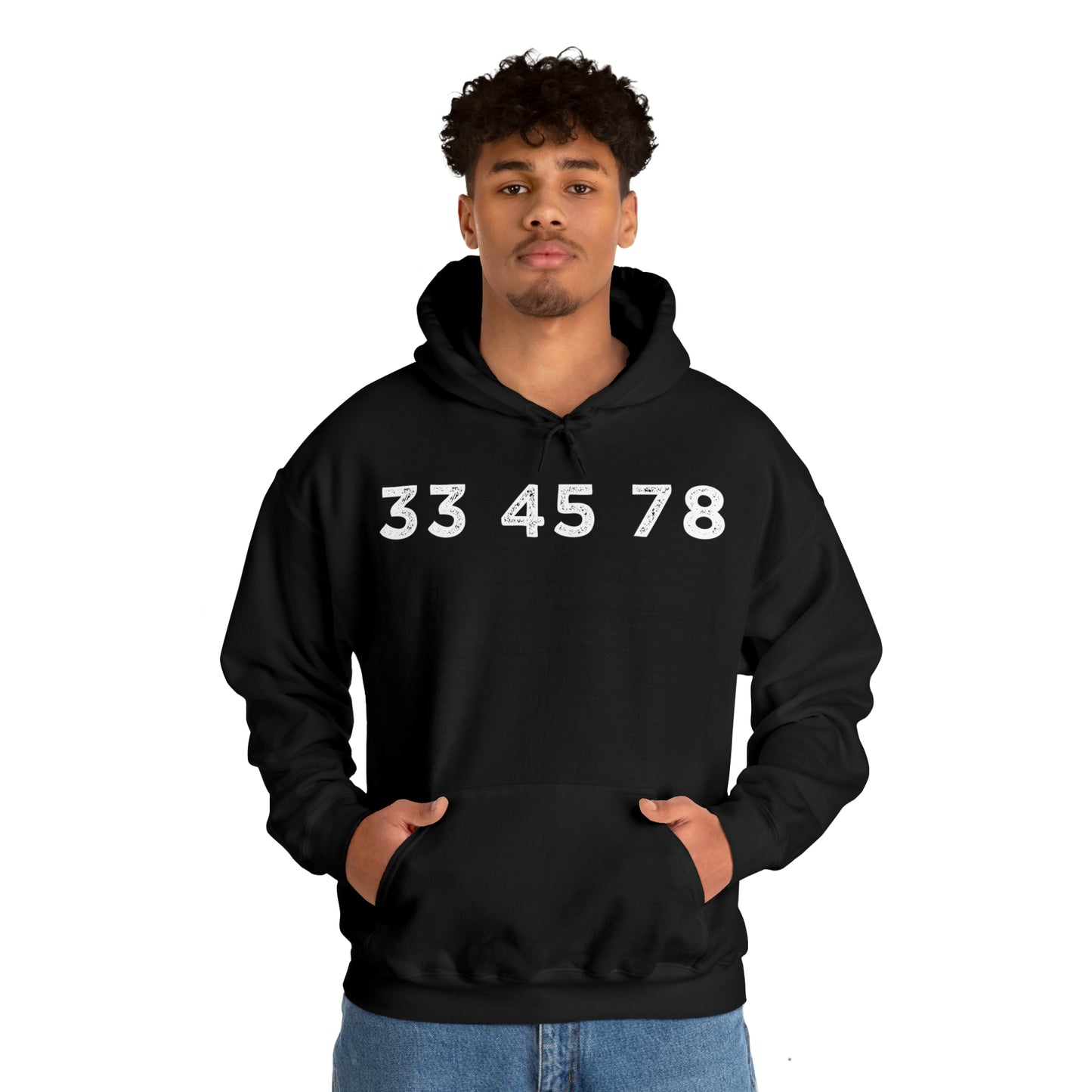 33 45 78 Turntable RPM Unisex Hooded Sweatshirt