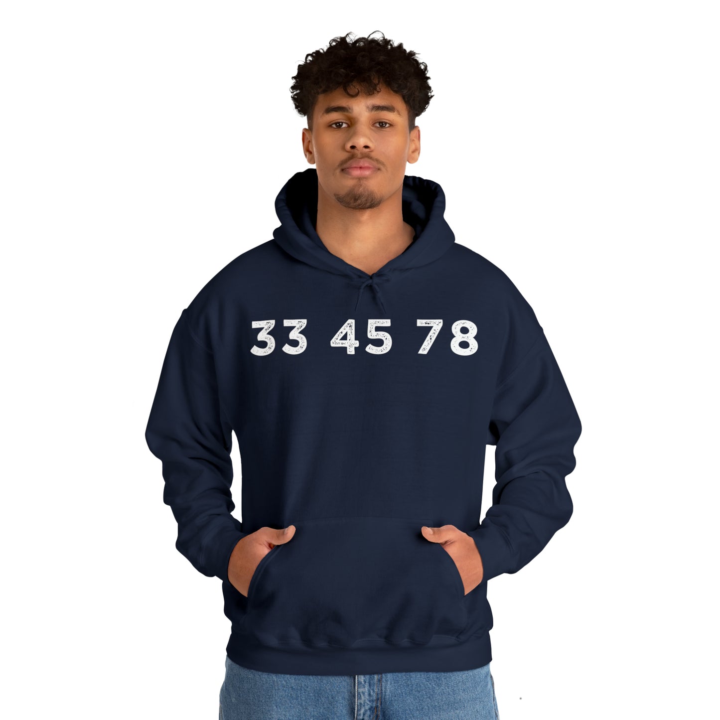 33 45 78 Turntable RPM Unisex Hooded Sweatshirt