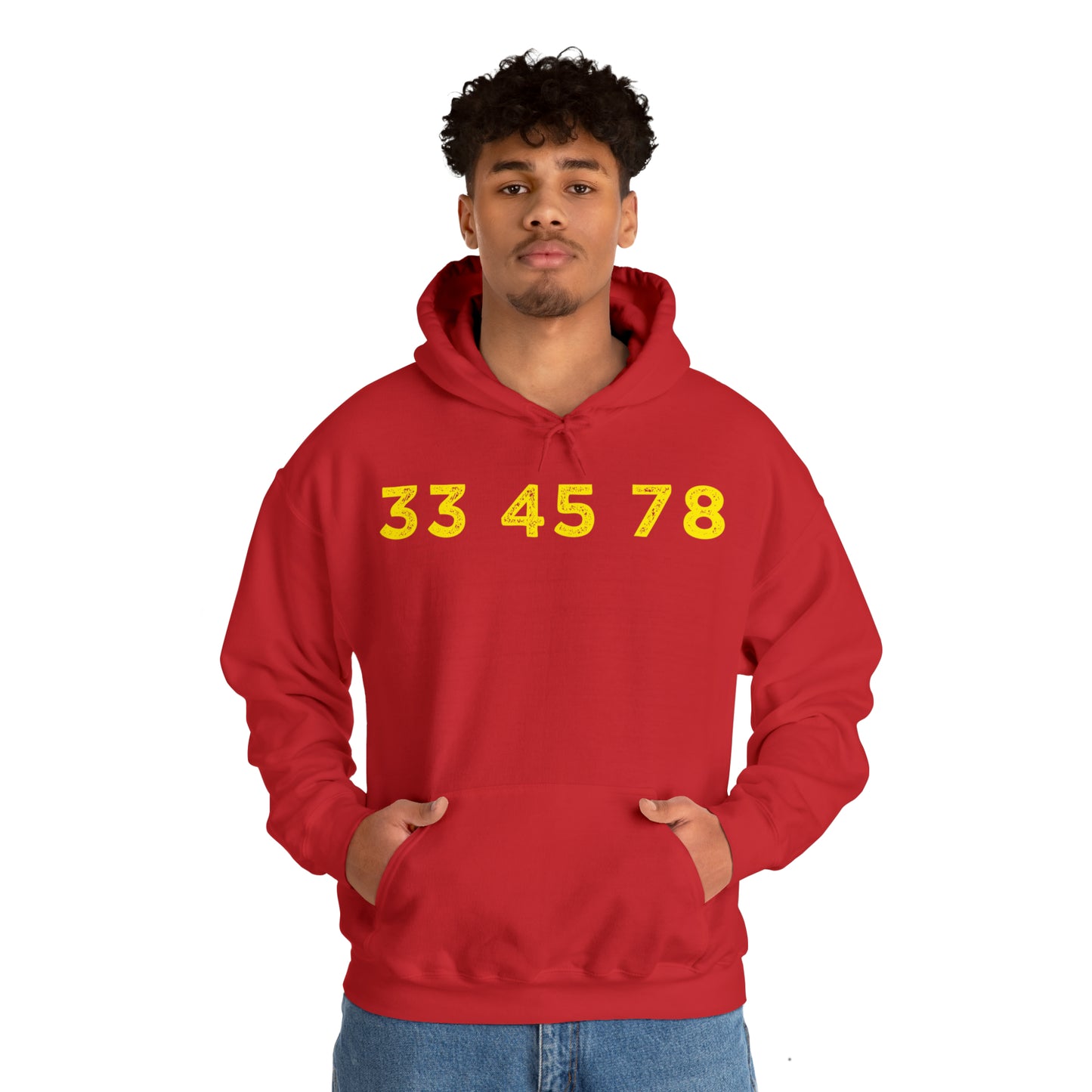 33 45 78 Turntable RPM Unisex Hooded Sweatshirt