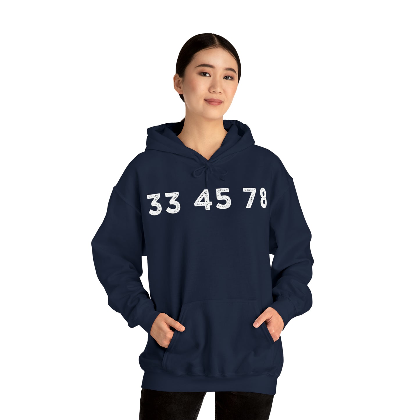 33 45 78 Turntable RPM Unisex Hooded Sweatshirt