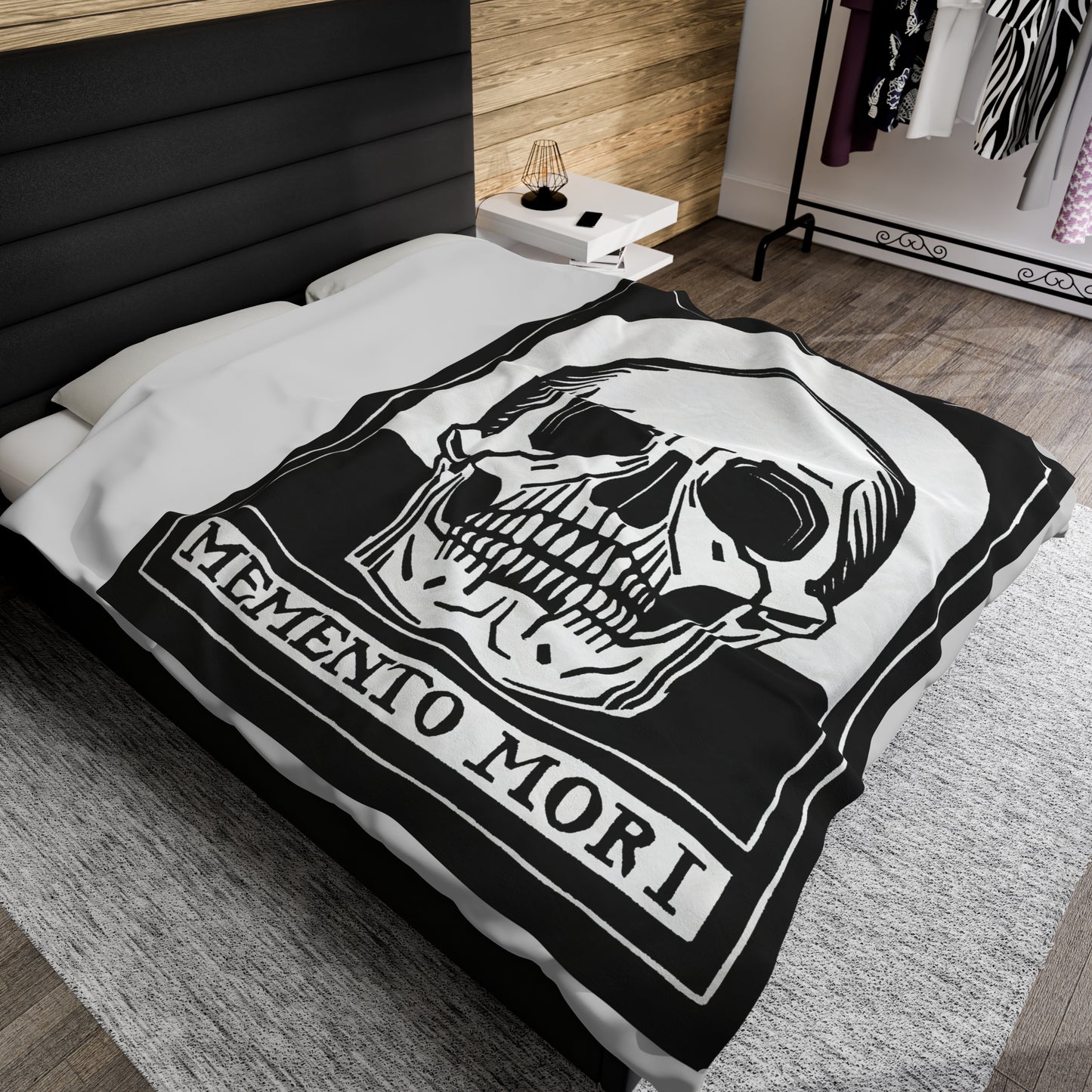 Memento Mori Velveteen Plush Blanket