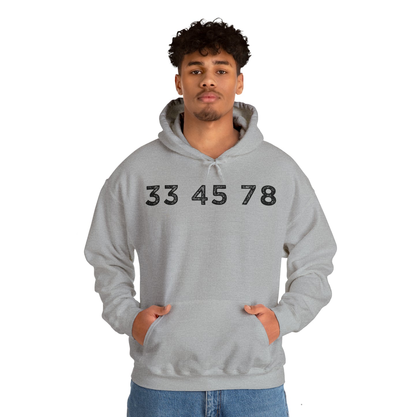 33 45 78 Turntable RPM Unisex Hooded Sweatshirt