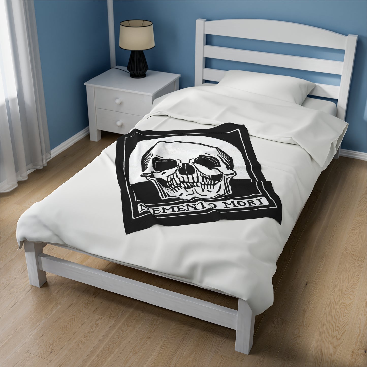 Memento Mori Velveteen Plush Blanket