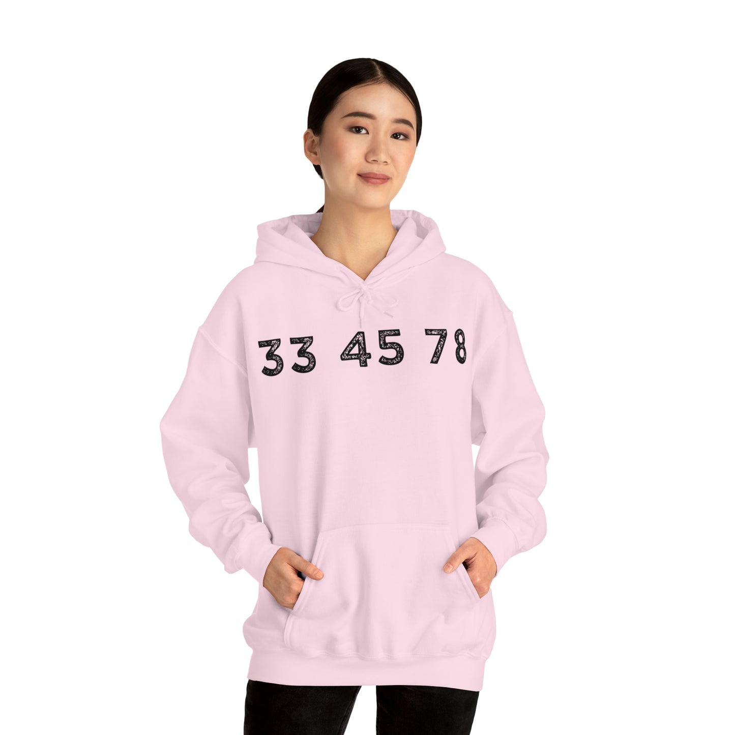 33 45 78 Turntable RPM Unisex Hooded Sweatshirt