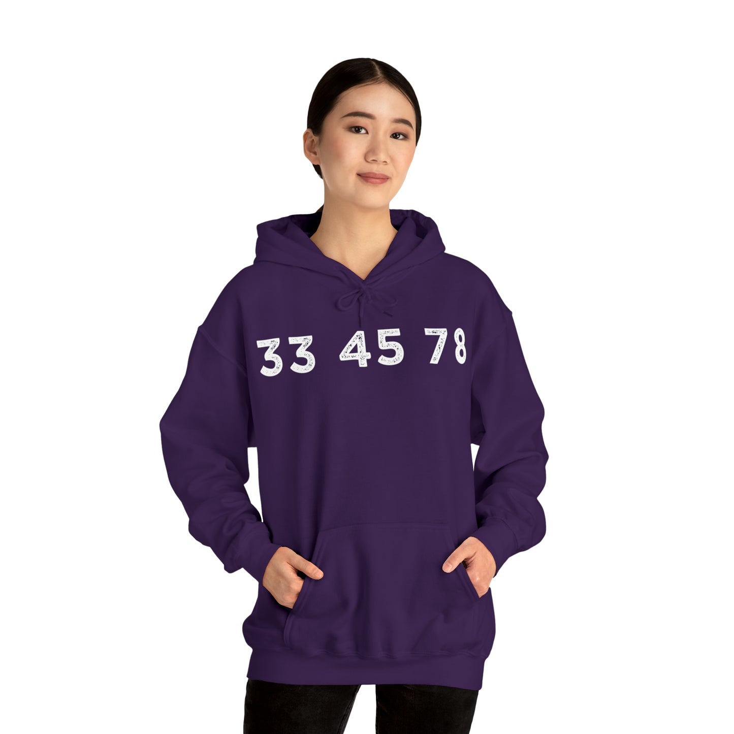 33 45 78 Turntable RPM Unisex Hooded Sweatshirt