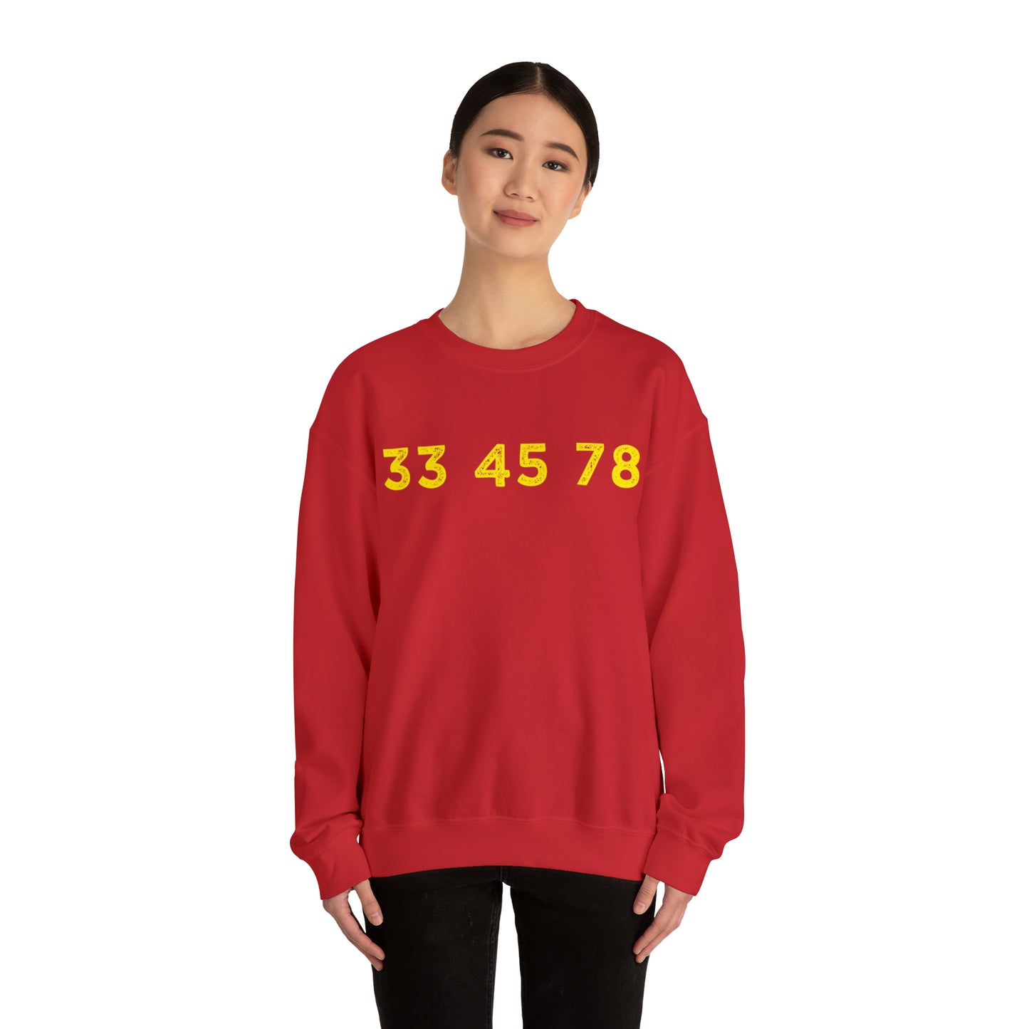 33 45 78 Turntable RPM Unisex Crewneck Sweatshirt