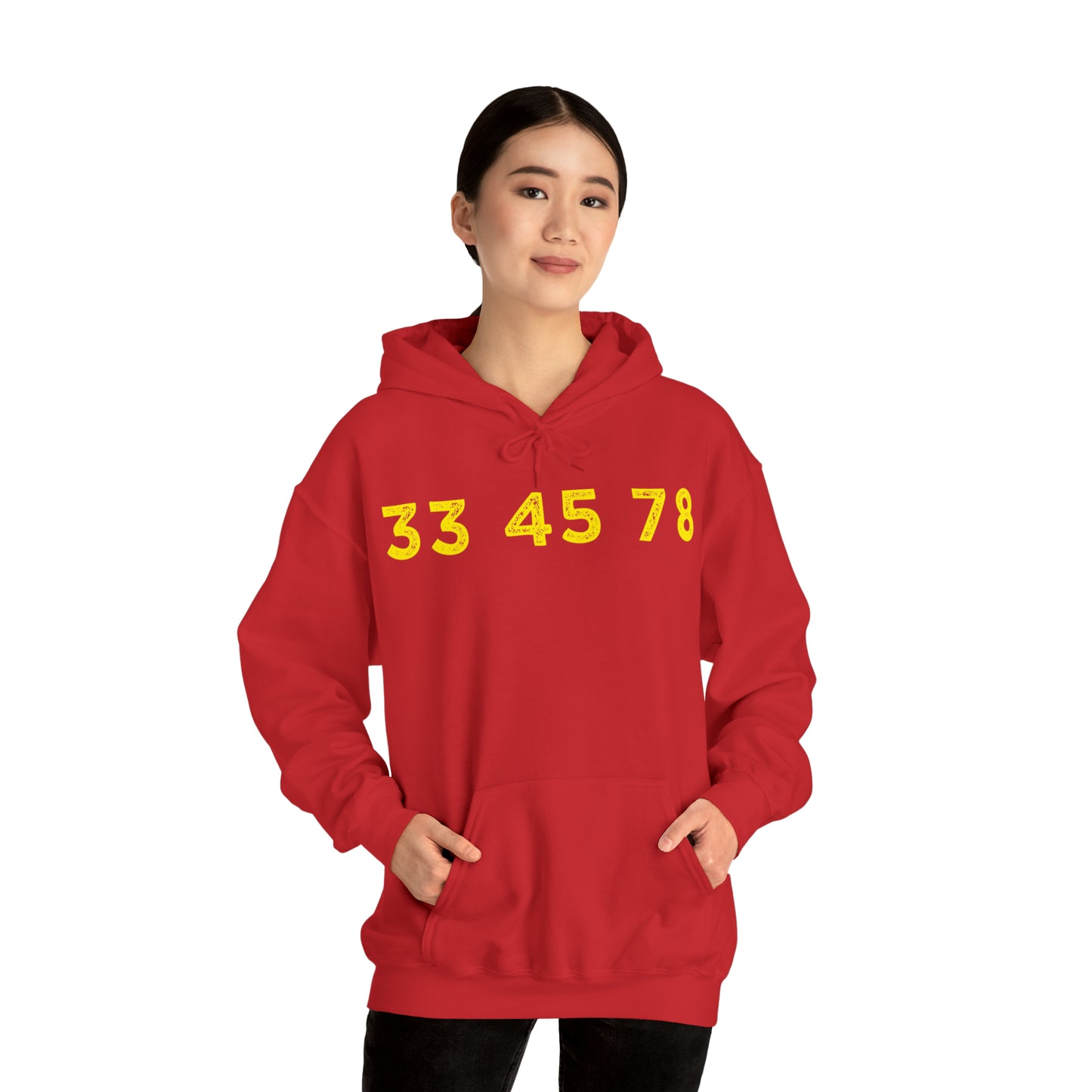 33 45 78 Turntable RPM Unisex Hooded Sweatshirt