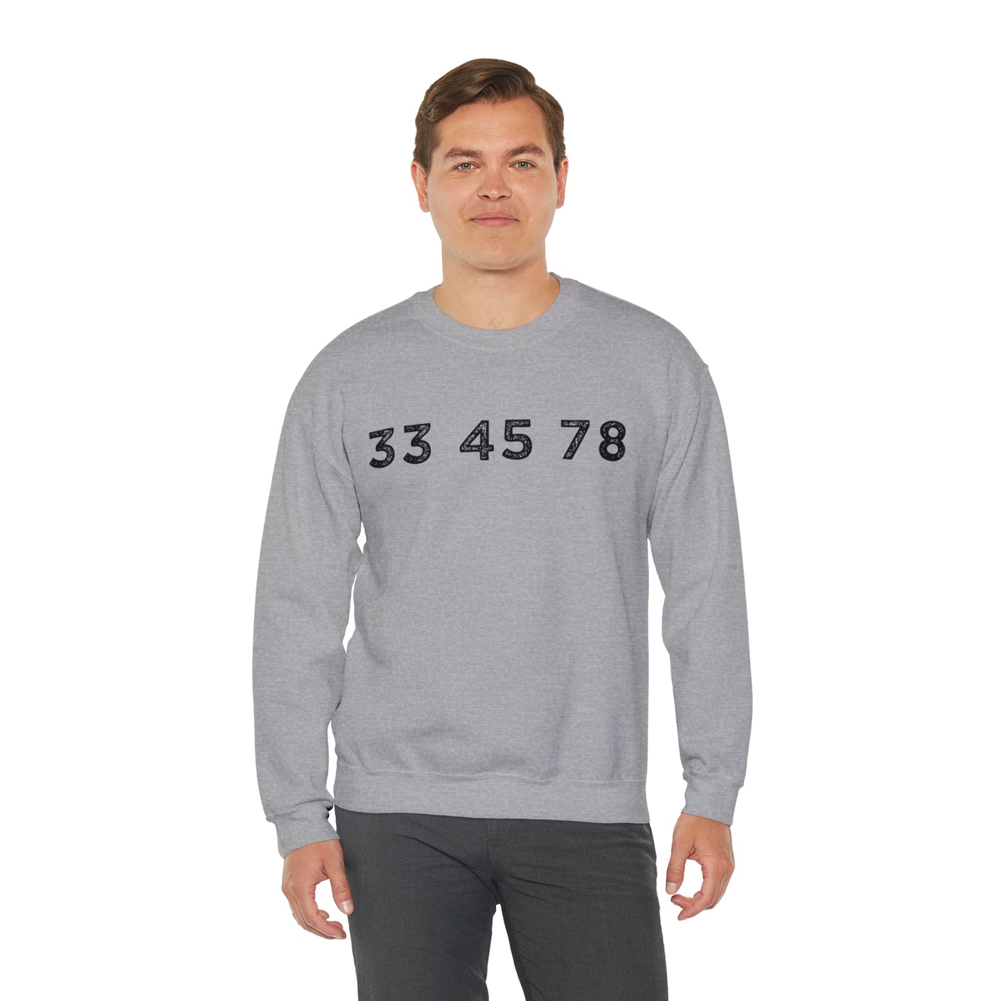 33 45 78 Turntable RPM Unisex Crewneck Sweatshirt