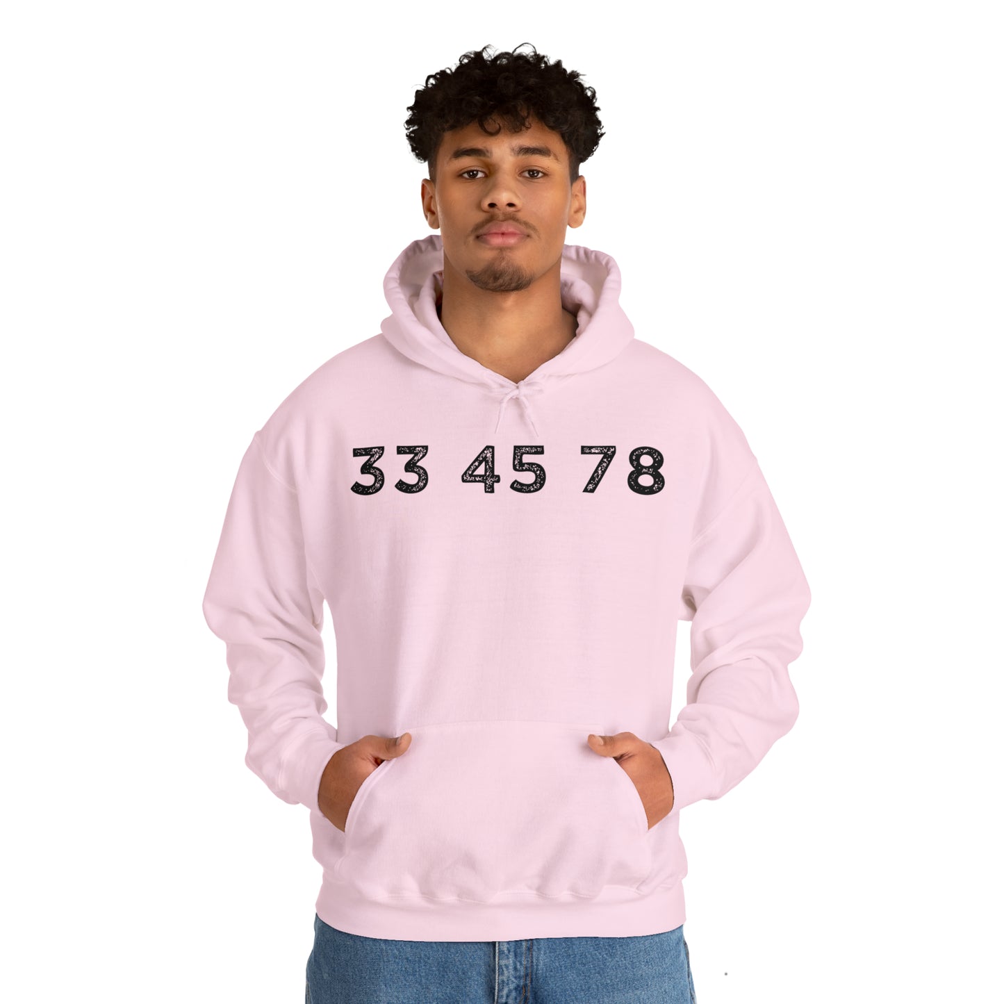 33 45 78 Turntable RPM Unisex Hooded Sweatshirt