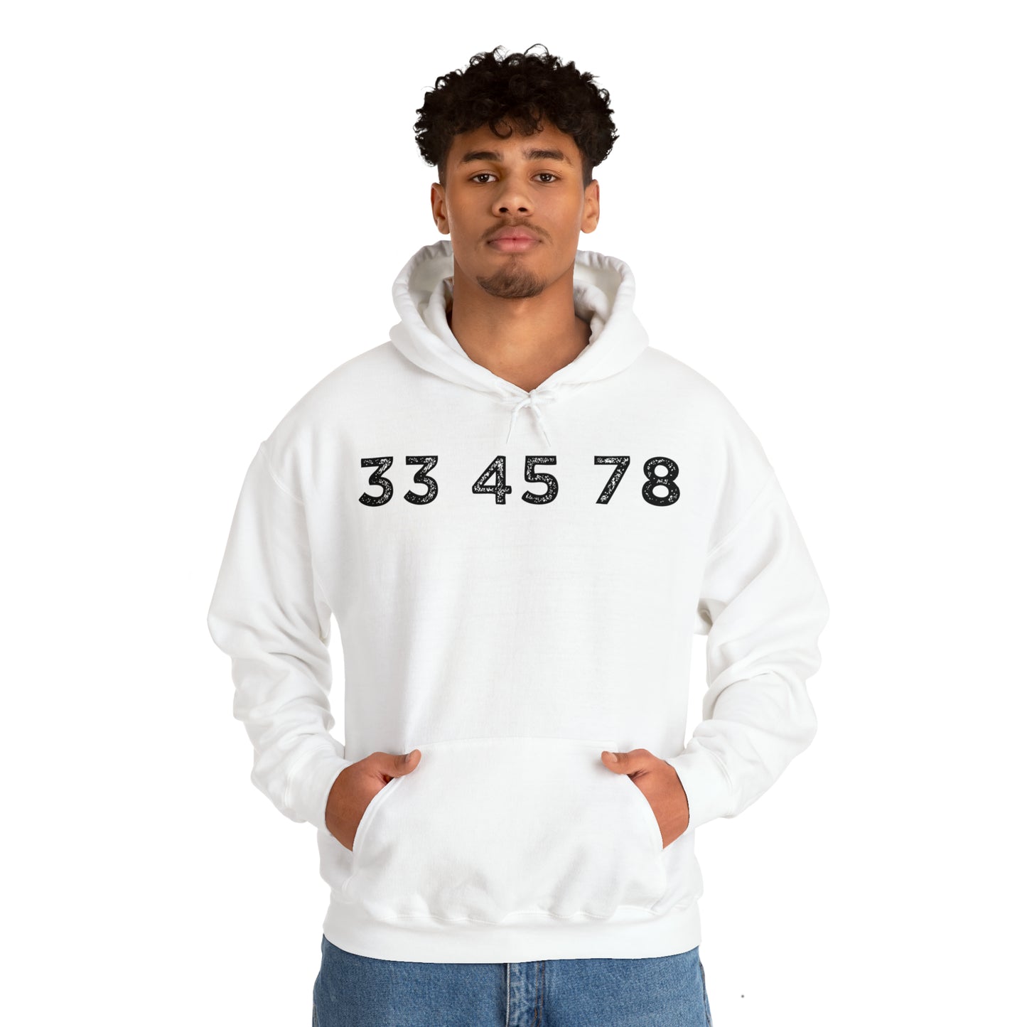 33 45 78 Turntable RPM Unisex Hooded Sweatshirt