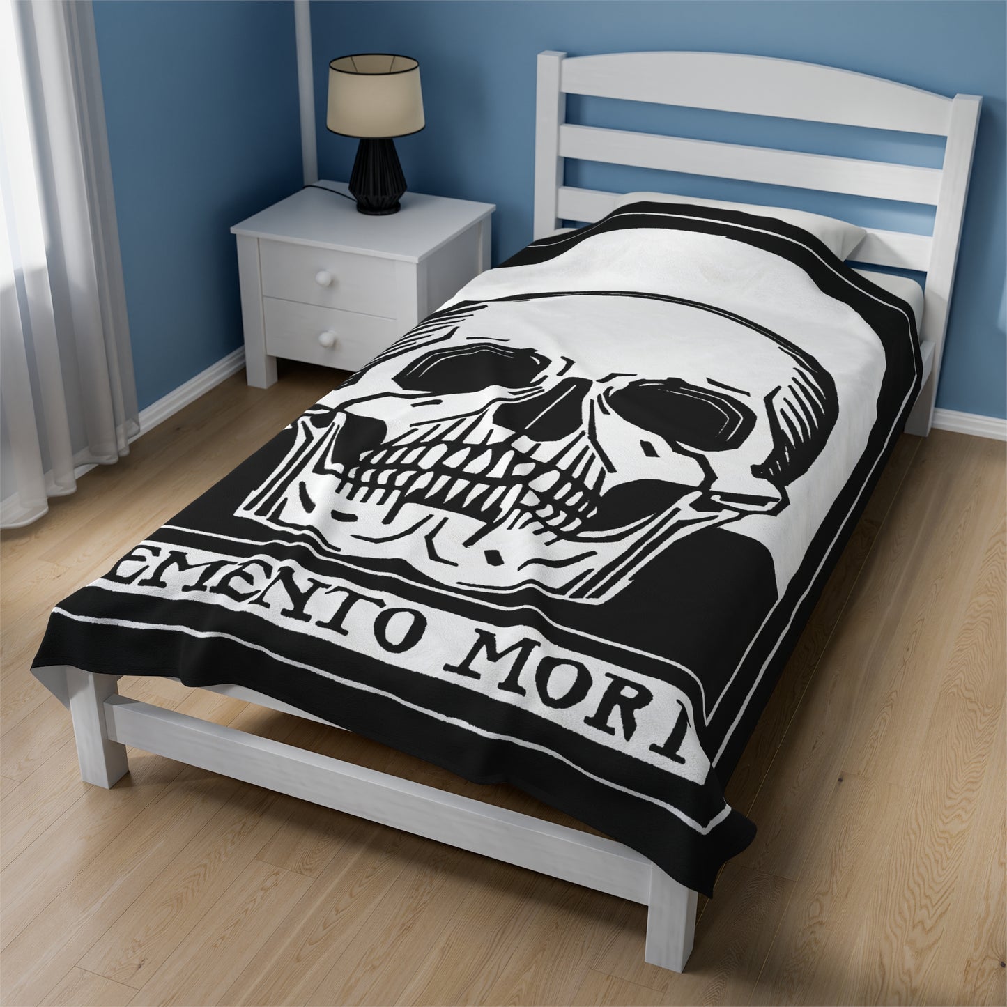 Memento Mori Velveteen Plush Blanket